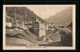 AK Pontresina, Ortspartie Mit Schloss-Hotel  - Pontresina