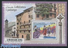 Andorra, French Post 2014 Ball De Santa Anna S/s, Mint NH, Performance Art - Various - Dance & Ballet - Folklore - Unused Stamps