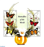 Liberia 2001 Butterflies Of The World 6v M/s, Mint NH, Nature - Butterflies - Other & Unclassified