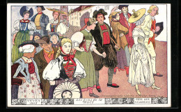 Künstler-AK Vevey, Fete Des Vignerons 1905, Les Gens De La Noce  - Vevey