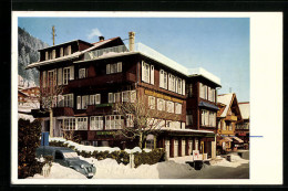 AK Adelboden, Hotel Bernerhof Im Schnee  - Berna