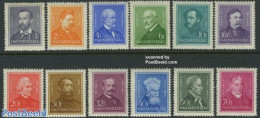 Hungary 1932 Famous Persons 12v, Unused (hinged), Health - History - Performance Art - Science - Health - Politicians .. - Nuovi