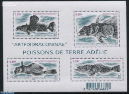 French Antarctic Territory 2016 Fish Of Adelie Land S/s, Mint NH, Nature - Fish - Ongebruikt