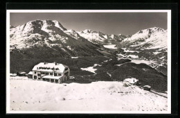 AK St. Moritz, Hotel-Restaurant Muottas Muragl Mit Blick Auf Piz Rosatsch, La Margna Und Oberengadiner Seen  - Sonstige & Ohne Zuordnung