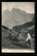 AK Grindelwald, Bergbauern Bei Der Heuernte  - Grindelwald