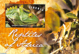 Liberia 2015 Reptiles Of Africa S/s, Mint NH, Nature - Animals (others & Mixed) - Reptiles - Andere & Zonder Classificatie