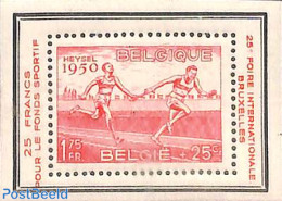 Belgium 1950 Eur. Athletics, Small S/s (with French Text), Mint NH, Sport - Athletics - Unused Stamps