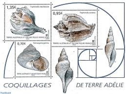 French Antarctic Territory 2019 Shells S/s, Mint NH, Nature - Shells & Crustaceans - Unused Stamps
