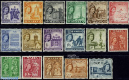 Malta 1956 Definitives 17v, Unused (hinged), Art - Sculpture - Beeldhouwkunst