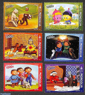 Mongolia 2022 Cartoons 6v, Mint NH, Art - Comics (except Disney) - Bandes Dessinées