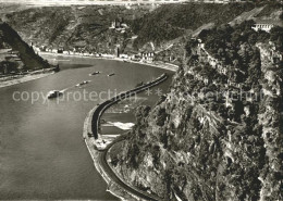 72321343 St Goarshausen Mit Loreley Und Burg Katz Fliegeraufnahme Ehrenthal - Loreley