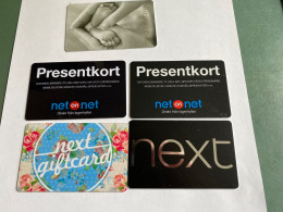 - 7 - Sweden Gift Cards 5 Different With Variants - Cartes Cadeaux