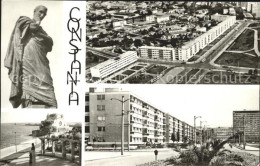 72319559 Constanta Skulptur Fliegeraufnahme Strassenpartie Wohnblocks  - Romania