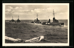 AK Torpedoboote GA, MÖ .. In Kiellinie Fahrend  - Warships