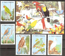 St.TOME And PRINCIPE Birds Set 5 Stamps+S/Sheet  MNH - Sonstige & Ohne Zuordnung