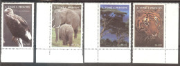 St.TOME And PRINCIPE Birds,animals Set 4 Stamps  MNH - Altri & Non Classificati