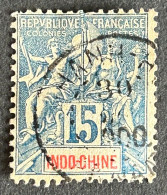 FRAIC010U - Mythology 15 C Used Stamp - Indochina - 1892 - Oblitérés