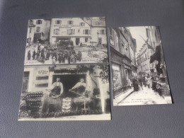 1220 . 3 CARTES . REPRODUCTION . LE MUR DE BARREZ. DEPART DU COURRIE  . LES SABOTIERS . RODEZ . RUE NEUVE - Autres & Non Classés