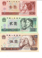 Lot De 3 Billets Chine, Zhongguo Renmin Yinhang: 1, 2, 5 (Yi, Er, Wu Yuan) 1980 à 1996 - China