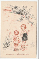 Illustrateur E. NAUDY 1934, Enfants, Chien " à Mon Avis...elles Sont Trop Vertes " - Naudy