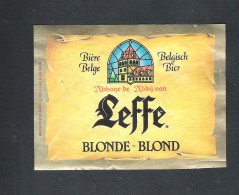 ABDIJ VAN LEFFE -  LEFFE BLONDE - BLOND   - 75 CL   -  BIERETIKET (2 Scans)  (BE 810) - Beer