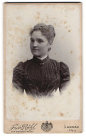 Fotografie Fritz Rühl, Landau I. Pfalz, Portrait Frau In Kleid  - Anonymous Persons