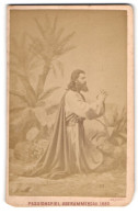 Fotografie B. Johannes, Partenkirche, Portrait Josef Meyer Als  Christus  Bei Den Passionspielen Oberammergau 1880  - Personalità