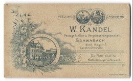 Fotografie W. Kandel, Schwabach, Nordl. Ringstr. 1, Ansicht Schwabach, Das Ateliershaus Mit Eingangsschild  - Lieux