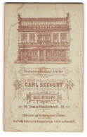Fotografie Carl Seegert, Berlin, Grosse Frankfurterstr. 170, Ansicht Berlin, Blick Auf Die Front Des Ateliersgebäudes  - Lieux