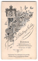 Fotografie L. Stüting & Sohn, Barmen, Bahnhofstr. 6, Königliches Wappen Mit Medaillen  - Personnes Anonymes