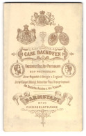 Fotografie Carl Backofen, Darmstadt, Riedeselstr. 37, Wappen Englands, Kronprinzessin Preussen, Ernst Sachen-Coburg-Go  - Personnes Anonymes