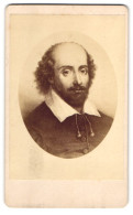 Fotografie Unbekannter Fotograf Und Ort, Portrait William Shakespeare Mit Halbglatze  - Célébrités