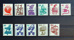 BRD MiNr. 694-703, 773, Dauerserie "Unfallverhütung", Ohne ZN, Postfrisch - Roulettes