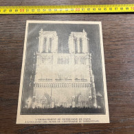 1930 GHI26 L'EMBRASEMENT DE NOTRE-DAME DE PARIS A L'OCCASION DES FETES DU CENTENAIRE DU ROMANTISME - Collections