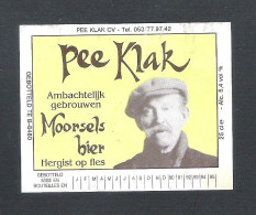 PEE KLAK - MOORSELS BIER   -  25 CL -   BIERETIKET (BE 841) - Beer