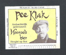 PEE KLAK - MOORSELS BIER   -  25 CL -   BIERETIKET (BE 841) - Birra