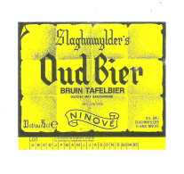 BROUWERIJ SLAGHMUYLDER - NINOVE  -  SLAGHMUYLDER'S OUD BIER - BRUIN TAFELBIER - 75 CL -   BIERETIKET (BE 850) - Beer
