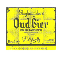 BROUWERIJ SLAGHMUYLDER - NINOVE  -  SLAGHMUYLDER'S OUD BIER - BRUIN TAFELBIER - 75 CL -   BIERETIKET (BE 850) - Birra