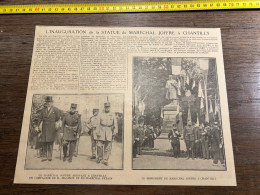 1930 GHI26 L'INAUGURATION De La STATUE Du MARECHAL JOFFRE à CHANTILLY MAGINOT PETAIN - Collezioni