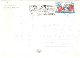 1959 £15 GEMELLAGGIO ROMA PARIGI SU CARTOLINA FIRENZE - 1946-60: Storia Postale