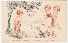 Illustrateur E. NAUDY 1934, Enfants,  " Aux Fraises ..." - Naudy