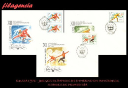 RUSIA SPD-FDC. 1976-05 JUEGOS OLÍMPICOS DE INVIERNO EN INNSBRUCK - FDC