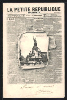 AK Paris, Zeitung La Petite République, Statue De La République  - Autres & Non Classés
