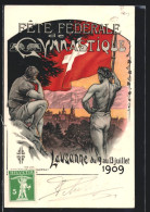 Künstler-AK Lausanne, Fete Federale De Gymnastique 1909  - Sonstige & Ohne Zuordnung