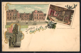 Lithographie Orléans, L`Hotel De Ville, Salle Des Seances Du Conseil Municipal  - Autres & Non Classés