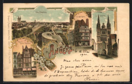 Lithographie Angers, Le Logis Adam, Maison Rue L`Oisellerie  - Angers