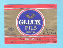 BIERETIKET - GLUCK PILS    -  25 CL (BE 872) - Birra