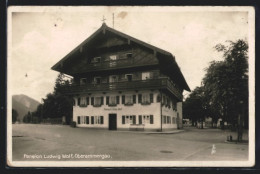 AK Oberammergau, Pension Ludwig Wolf  - Oberammergau
