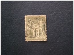 STAMPS FRANCIA 1876 -1878 SAGE 1 F BRONZE 1 TIPO OBLITERE N SOUS B RARE !! - 1898-1900 Sage (Type III)