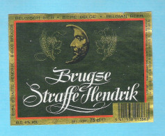 BIERETIKET - BRUGSE STRAFFE HENDRIK  -  75 CL (BE 874) - Bière